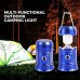 Delisouls Lanterne de camping rechargeable par USB lampe de camping LED pliable avec base magnétique lampe de poche portable étanche pour l'extérieur randonnée pêche pannes de courant