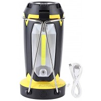 Lanterne de Camp Rechargeable Lampe de Secours Portable à LED avec 3 Ampoules à LED COB Lampe de randonnée pour Camping Utilisation intérieure extérieure