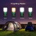 Lepro Lanterne de Camping LED Mini Lampe de Camping à Piles 4 Modes d'Éclairage Lanterne LED Portable Suspendue et Étanche IPX4 pour Camping Bricolage Secours Garage Cave 4 pcs