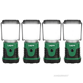 Lepro Lanterne de Camping LED Mini Lampe de Camping à Piles 4 Modes d'Éclairage Lanterne LED Portable Suspendue et Étanche IPX4 pour Camping Bricolage Secours Garage Cave 4 pcs