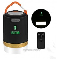 Wikay Lanterne de camping 2 en 1 rechargeable LED 4800 mAh avec 3 modes d'éclairage IPX6 pour camping randonnée panne de courant et d'urgence