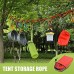 Huaji Sangle de rangement de tente arc-en-ciel avec 13 boucles en polyester pour camping pique-nique randonnée avec sac