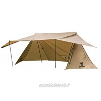 OneTigris ROC Shield Bushcraft Tente de camping avec 4 barres Emballage multiple