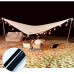 SFITVE Piquet Voile d'ombrage 280 cm*2.8cm,Aluminum Alloy Réglable Mat Tige de Tente pour Randonnée Backpacking Picnic Camping Accessoires Poteau pour Toile OmbrageColor:Noir