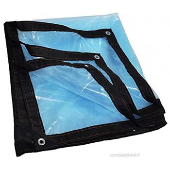 Bâches SUBBYE Imperméable Bleu Transparent Ultra-léger Heavy Duty Shed Plastique Tissu Tarp avec Œillets Feuille Couvre-Sol for Tente Auvent Canopy 120g ㎡