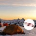 MIZOMOR 6Pcs Piquet de Tente Léger en Aluminium Sardine Grillage Sardines Tente Camping Tente Pegs avec Corde Réfléchissante Pochette de Rangement pour Voyages Randonnée Activités 25 x 1.5 cm Rouge
