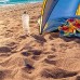 Relaxdays Tente alu Sardine Sable Set de 12 Camping Souple sableux Piquet de Sol 32,5 cm argenté