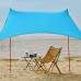 Tente de plage extérieure en alliage d'aluminium avec boule supérieure pour soutenir la tringle à rideau auvents et perches télescopiques pour entrée en extérieur