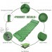 HEPU Matelas de camping autogonflant portable imperméable et résistant à l'humidité tapis de camping auto-gonflant avec oreiller gonflable intégré pour la randonnée Vert