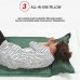 ZENING Matelas de camping gonflable avec oreiller matelas de couchage pliable ultraléger pour randonnée camping pique-nique voyage 190 x 62 x 5 cm