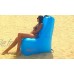 【Bag Chill】 Air Sofa Matelas Hamac Gonflable LayChill Transat pour Camping Randonnée Voyage Piscine et Plage + Piquet |【Cadeau】 Lunettes de Soleil Bracelet Pliable Blue