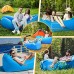 Hamac Gonflable Canapé avec Oreiller Air Sofa Portable Étanche Sac de Rangement Sofa Gonflable pour Voyager Camping Randonnée Parties de Plage Bleu