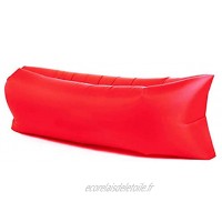 Wjfijz Matelas Gonflable Camping extérieur Gonflable Ultralight Beach Sleeping Air Bed Sports Travel 70X190cm Red